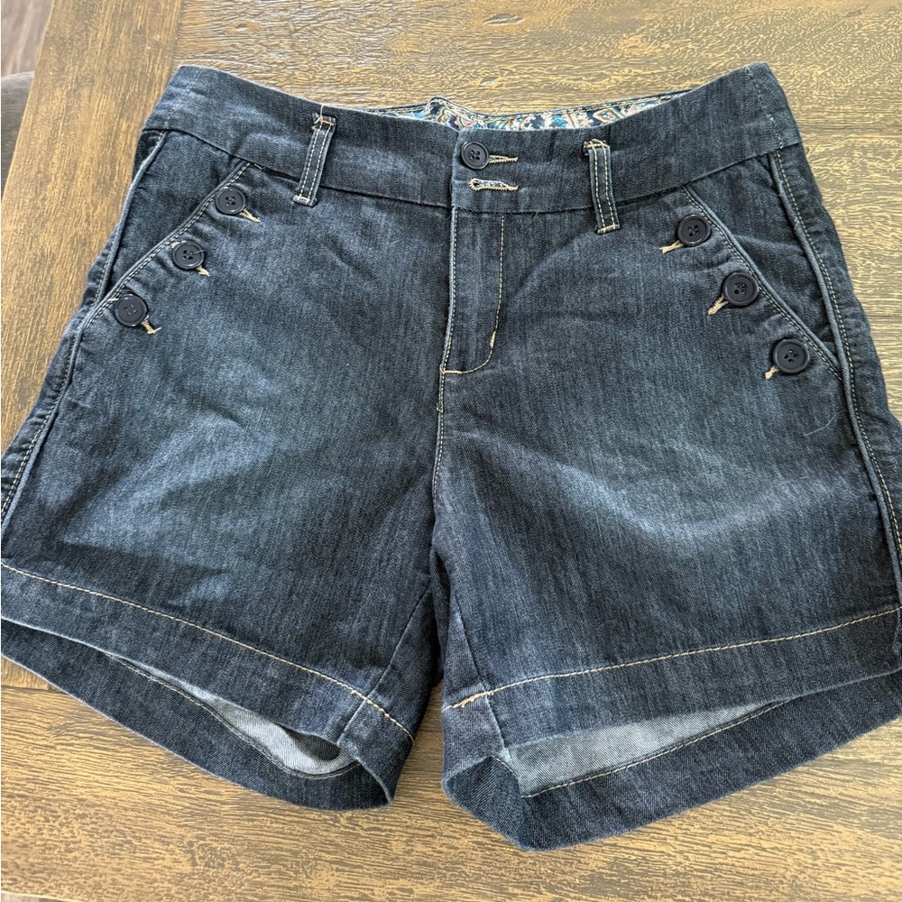 one 5 one Dark Gray Denim Shorts